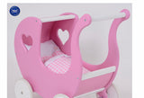 Baby girl Pepe pink heart dolls pram