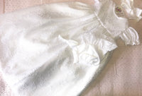 Baby girls Day christening gown with bonnet .