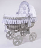 Cloud Quattro . Grey basket . Heart wheels . Cot